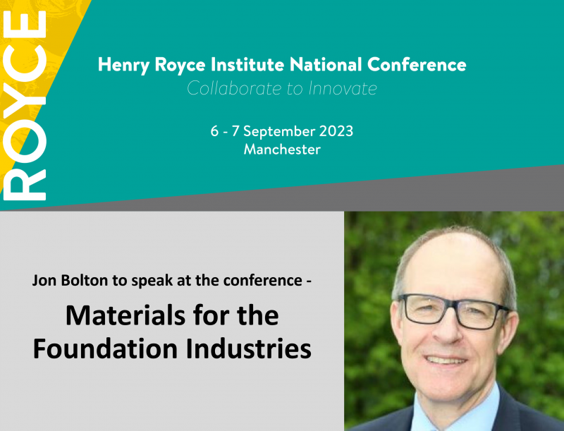Jon Bolton will be a speaker at the 2023 Henry Royce Institute National Conference